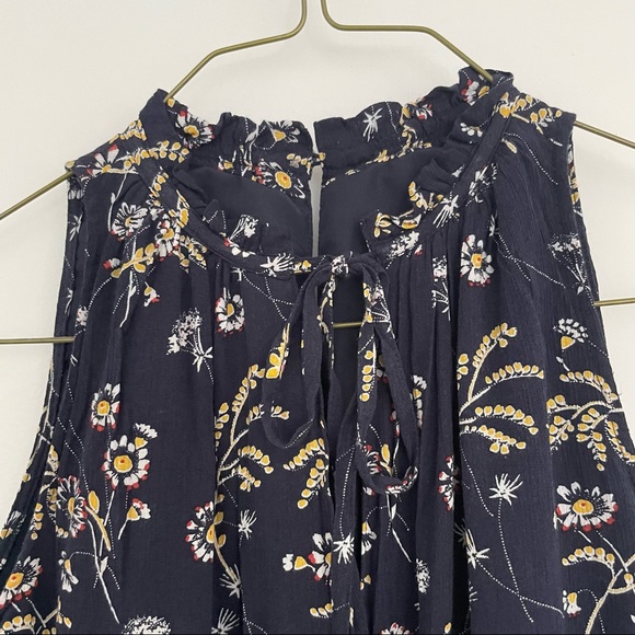 Loft Romper - Navy - Daisy Tie Floral Petite XXS (PXXS) *NWOT!* - Picture 2 of 6